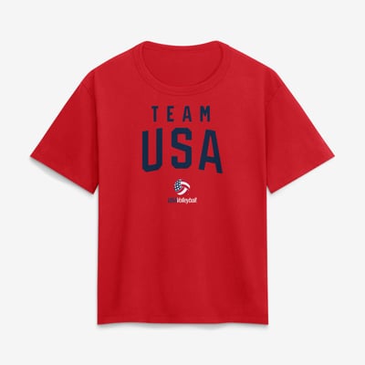 Team USA Women's Summer Games Volleyball T-Shirt - Red